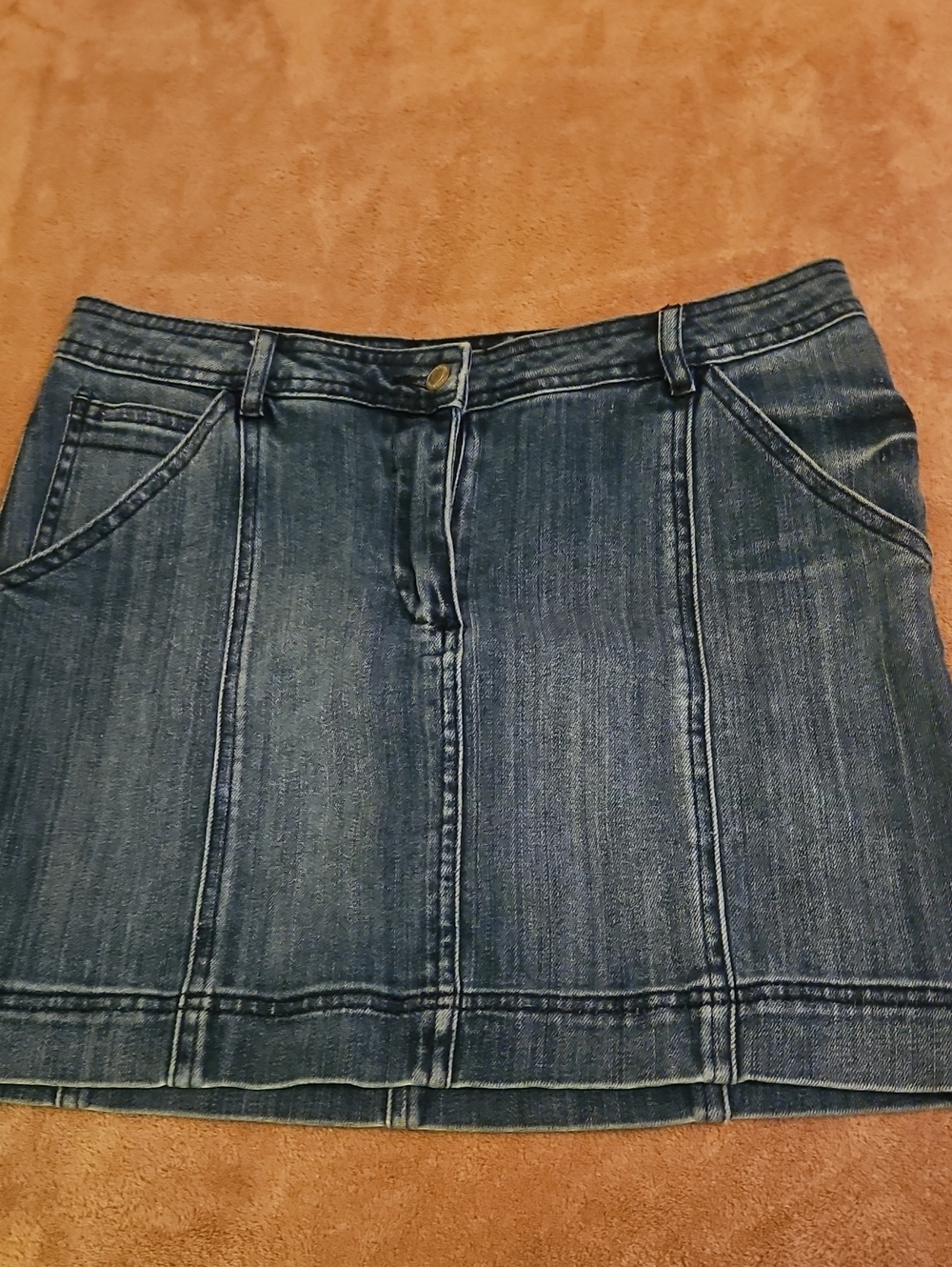 I Heart Ronson Dark Blue Denim Mini Skirt